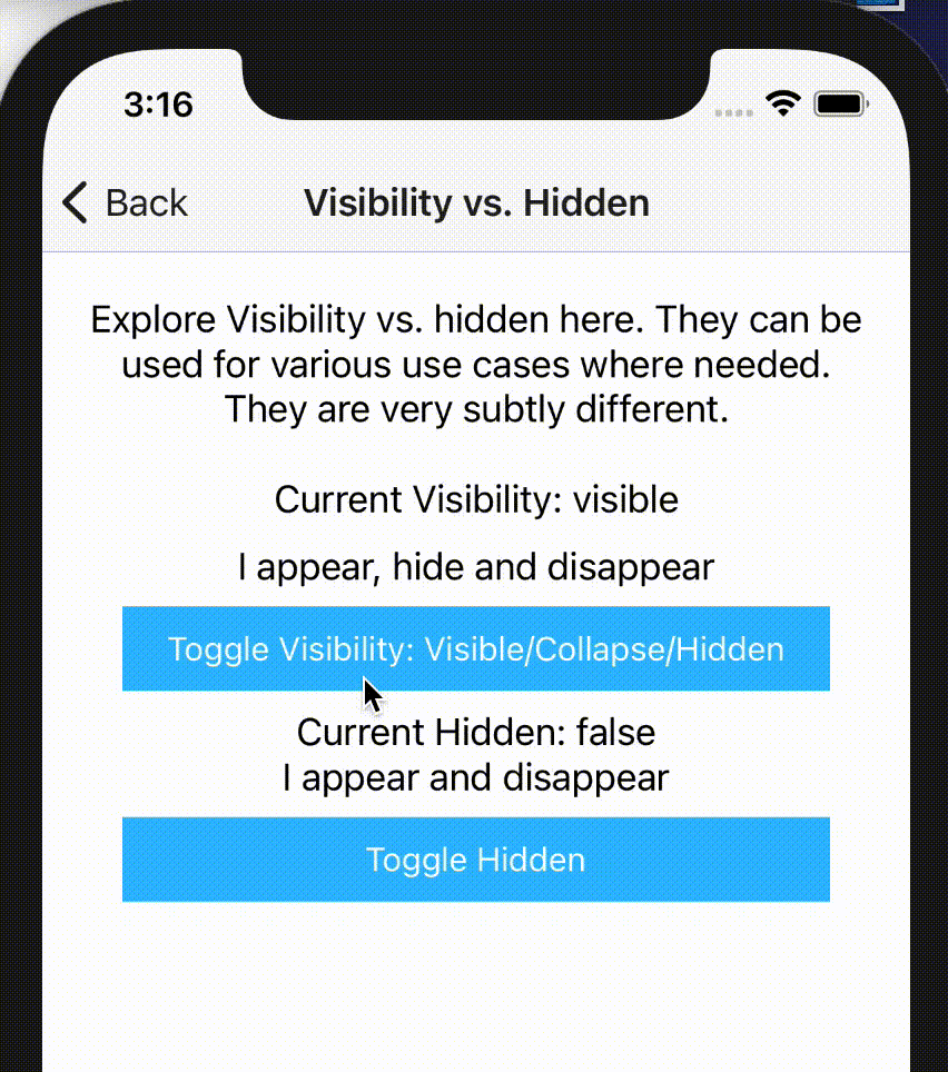 hidden v vis