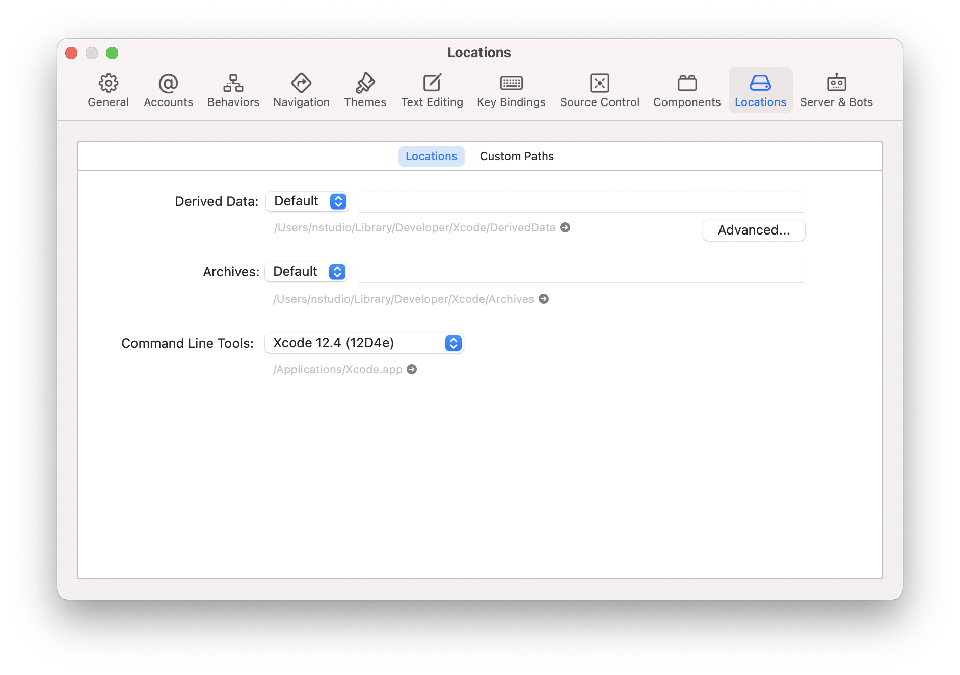 XCode Preferences